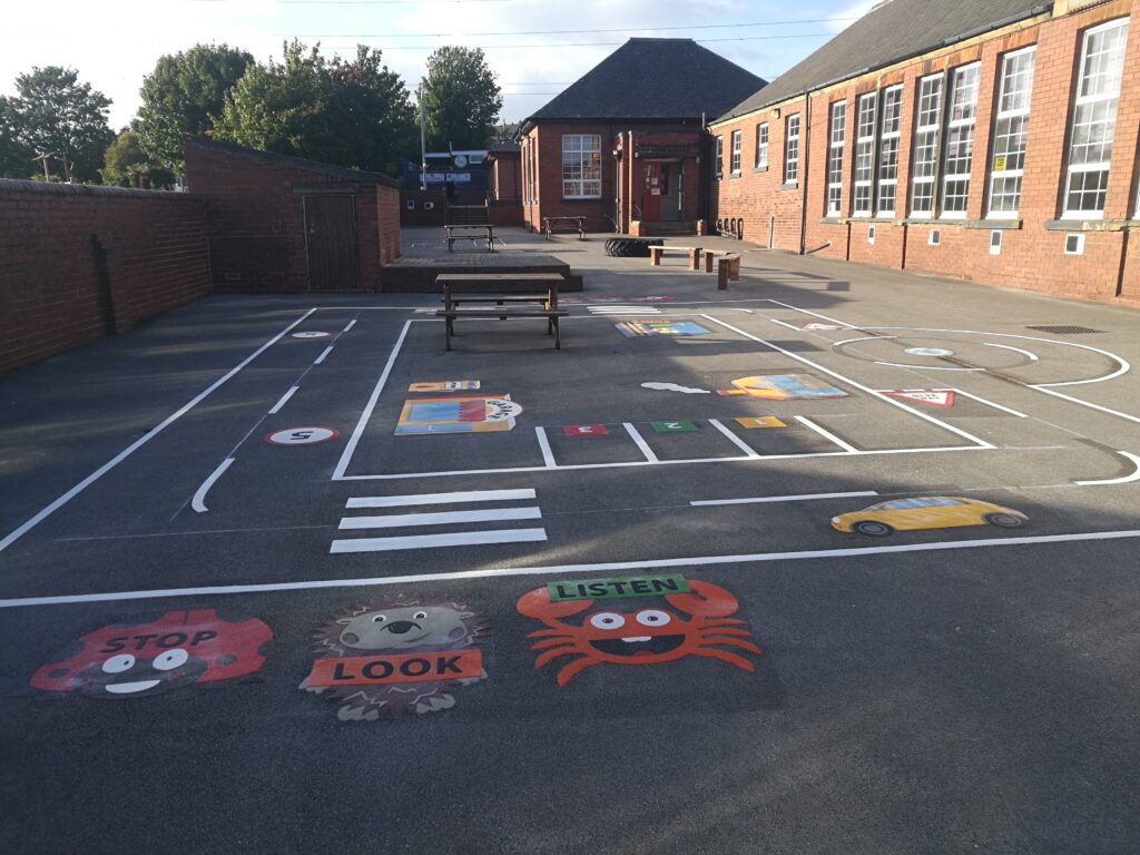 Playground Markings West Yorkshire: Stanley St Peter's Primary School