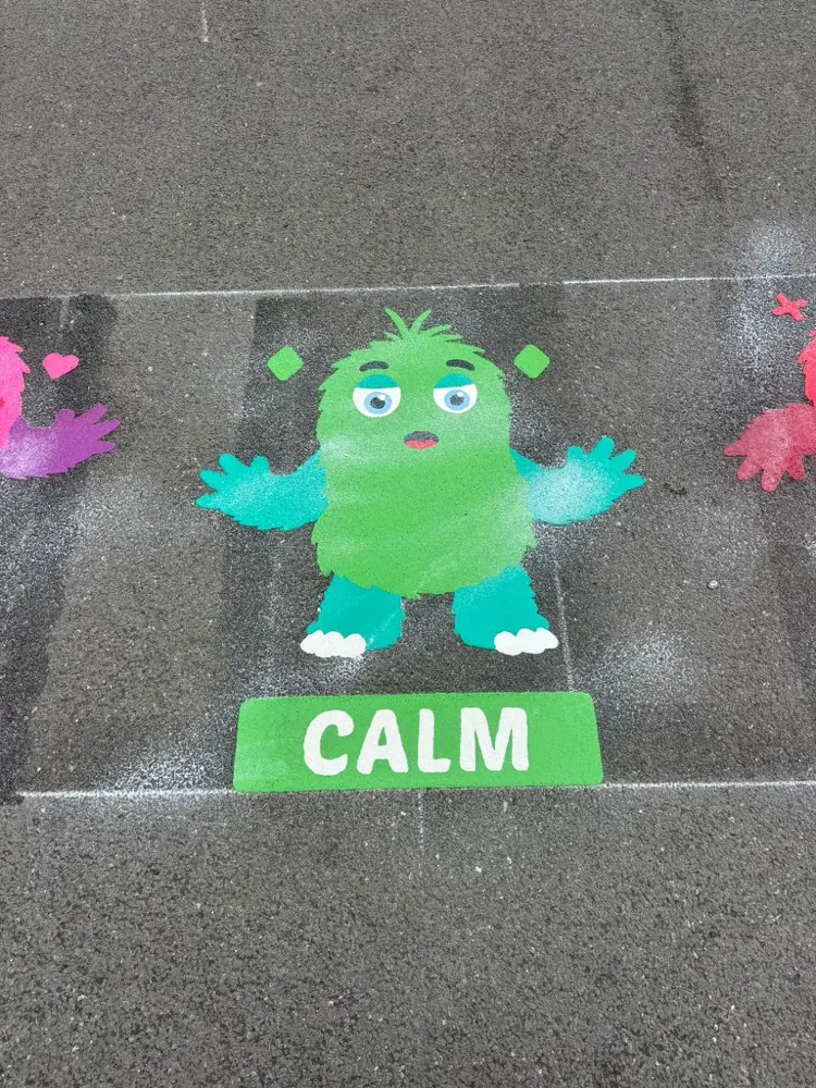 Colour Creatures thermoplastic playground marking at a UK school