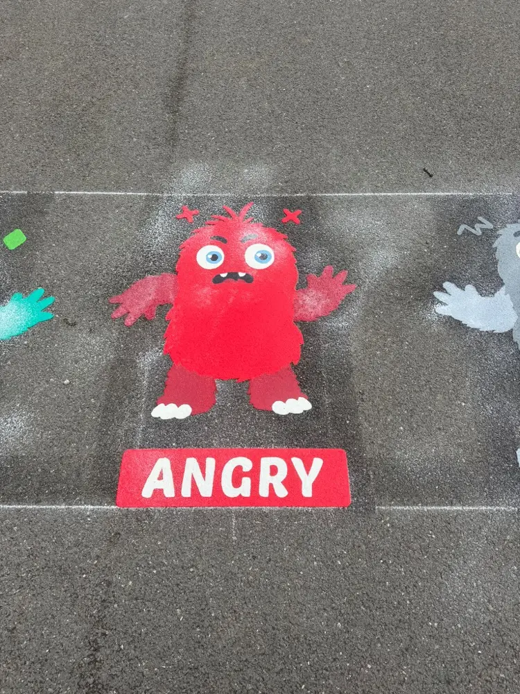 Colour Creatures thermoplastic playground marking at a UK school