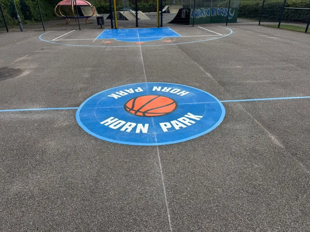 Sports Court thermoplastic playground marking at a UK school