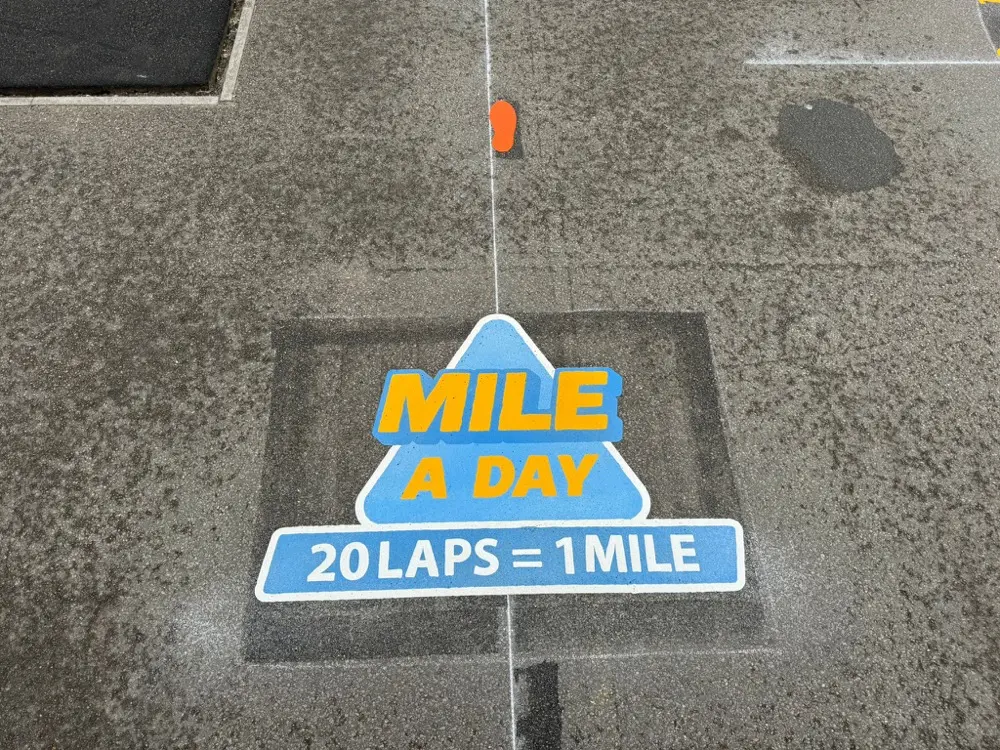 Mile a Day Track thermoplastic playground marking at a UK school