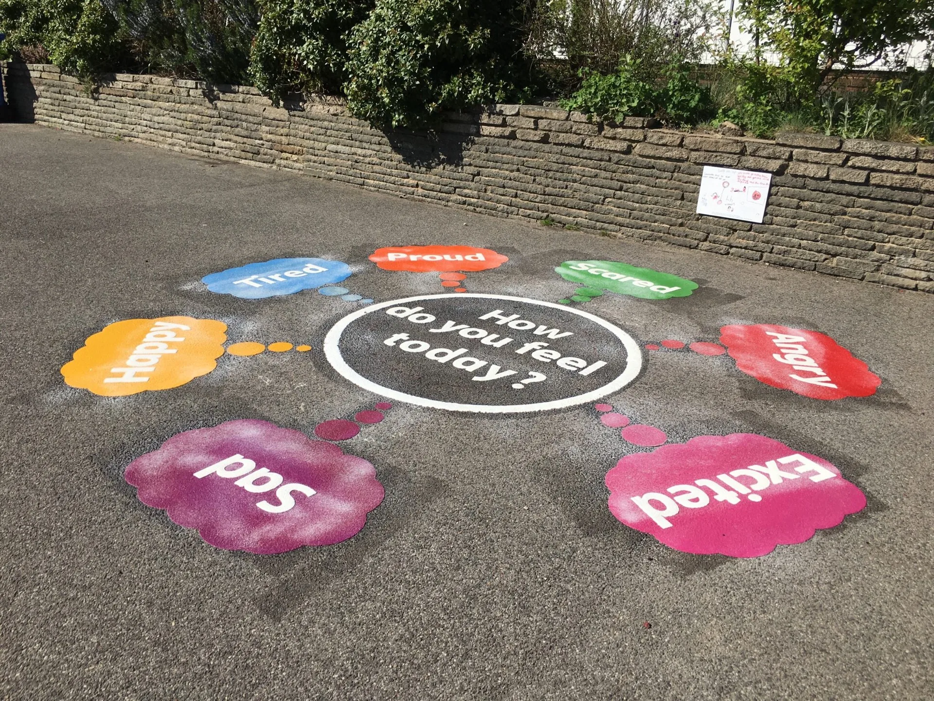 Real sensory and SEND markings installed on a school playground