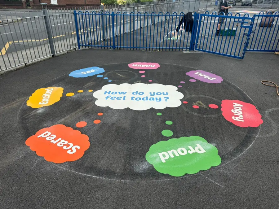 Sensory circuit and SEND markings being installed by Uniplay