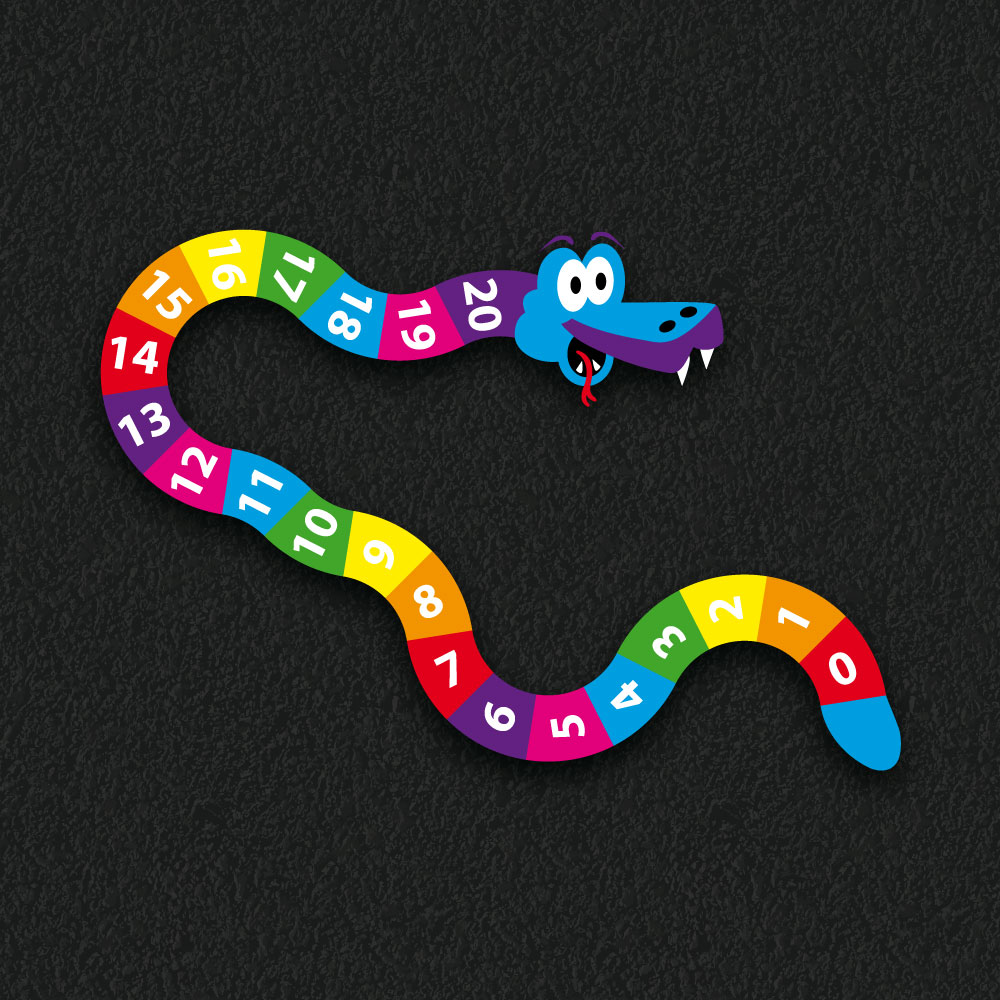 0-20 Snake thermoplastic playground marking