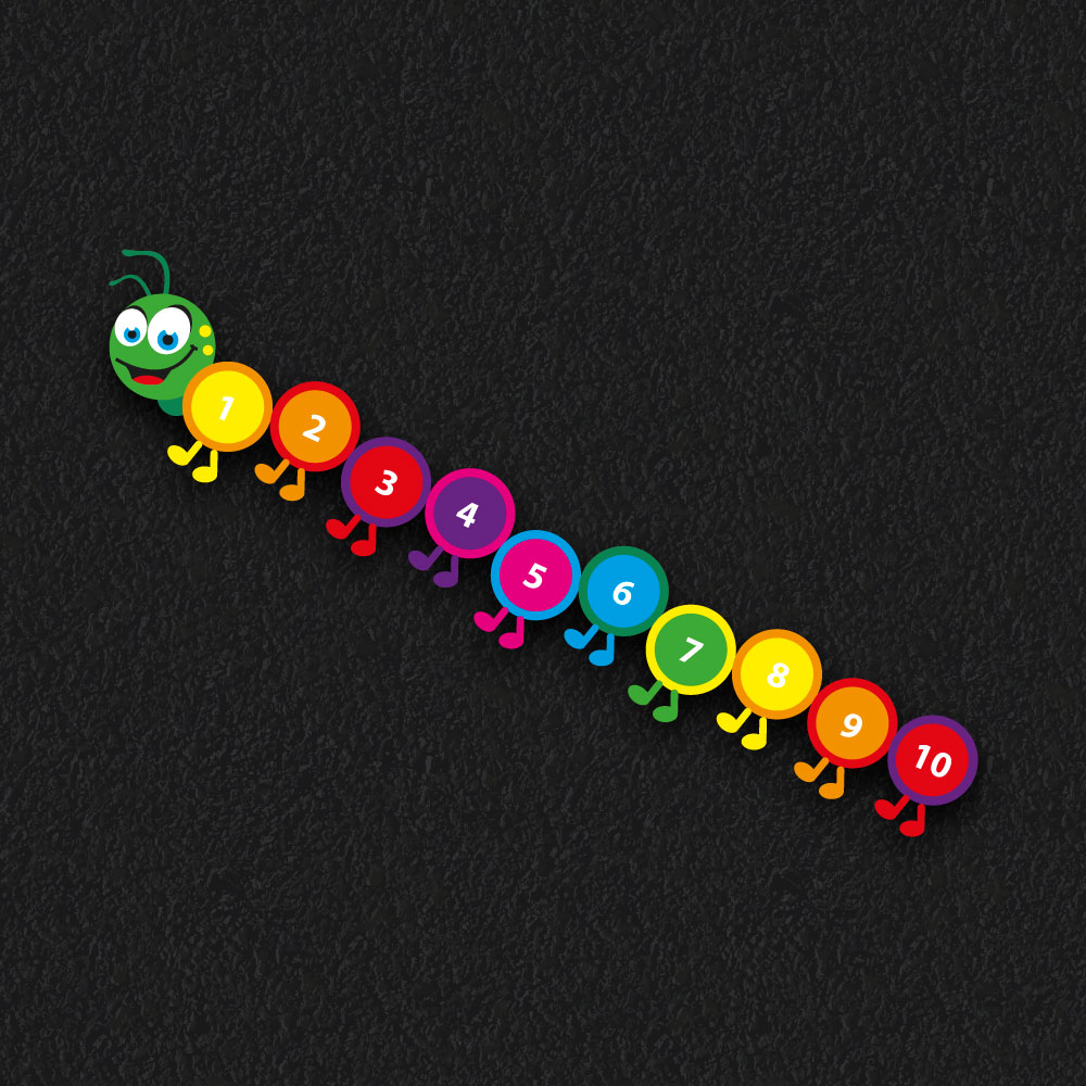 1-10 Caterpillar thermoplastic playground marking