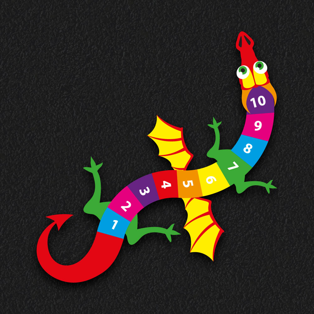 1-10 Dragon thermoplastic playground marking