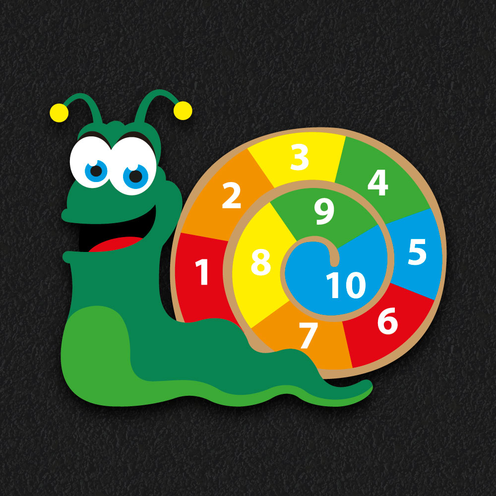 1-10 Snail thermoplastic playground marking