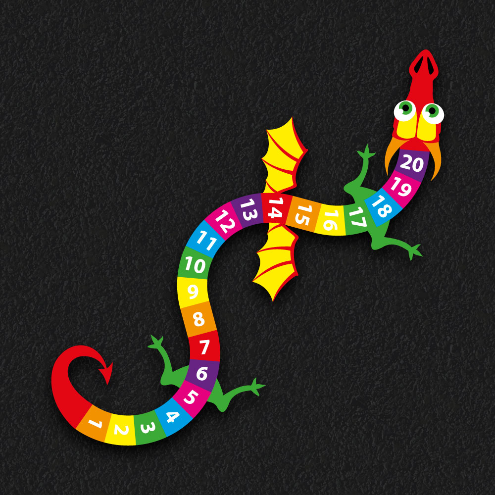 1-20 Dragon thermoplastic playground marking