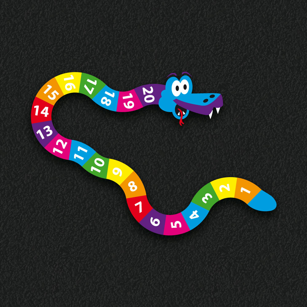 1-20 Snake thermoplastic playground marking