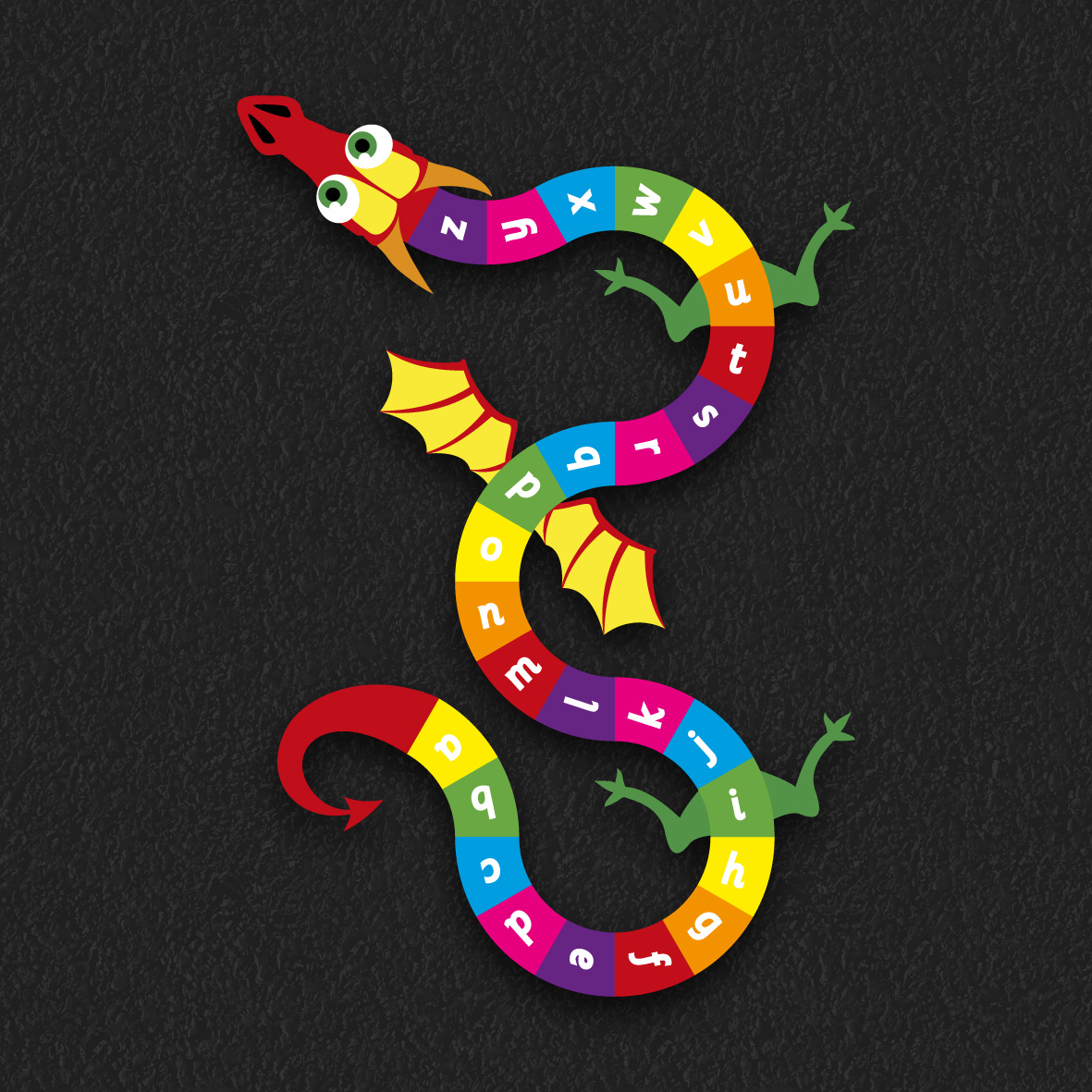 A-Z Dragon thermoplastic playground marking