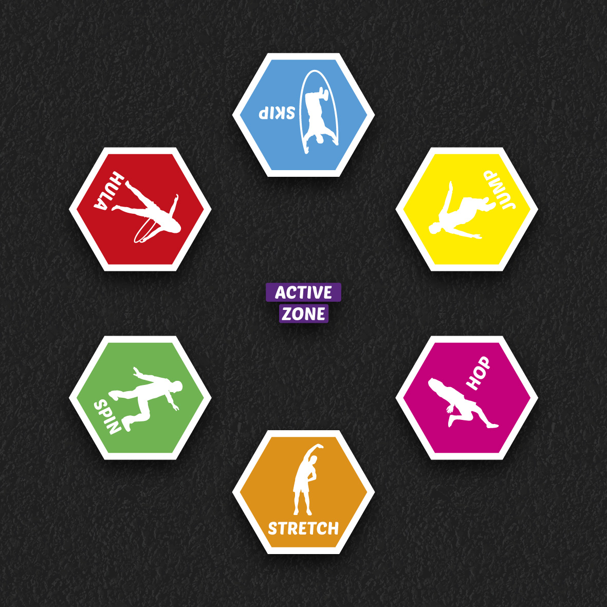 Active Zone Solid KS1 thermoplastic playground marking