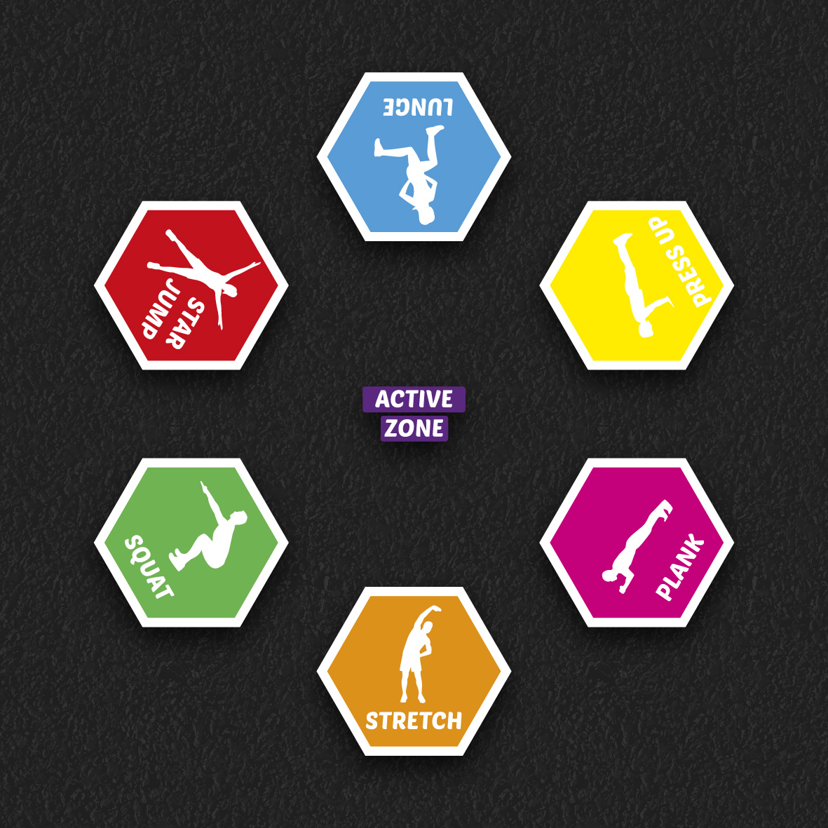 Active Zone Solid KS2 thermoplastic playground marking
