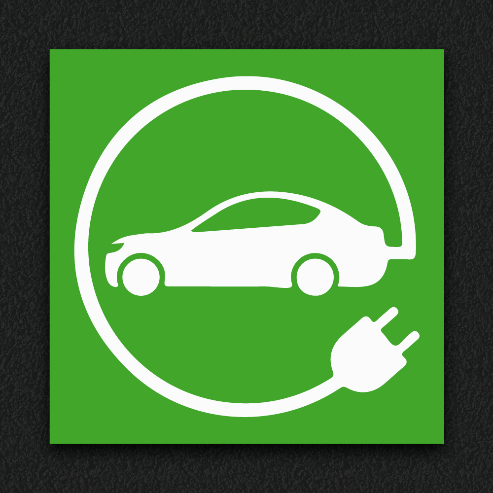 EV Bay Logo 5 thermoplastic car park marking