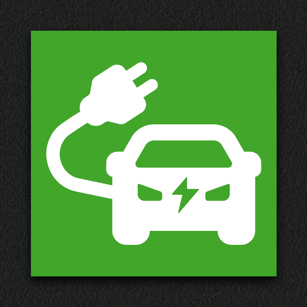 EV Bay Logo 6 thermoplastic car park marking