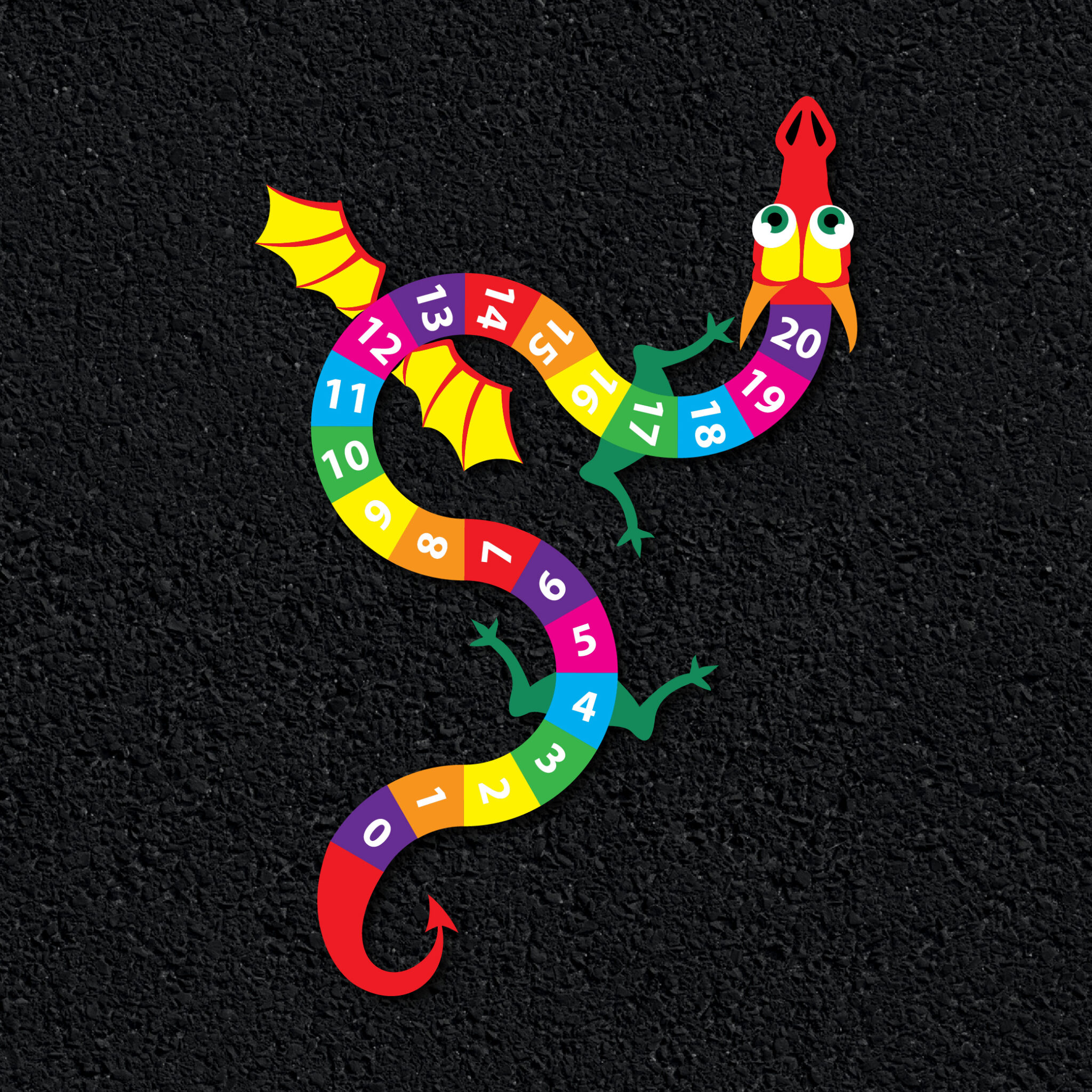 0-20 Dragon thermoplastic playground marking