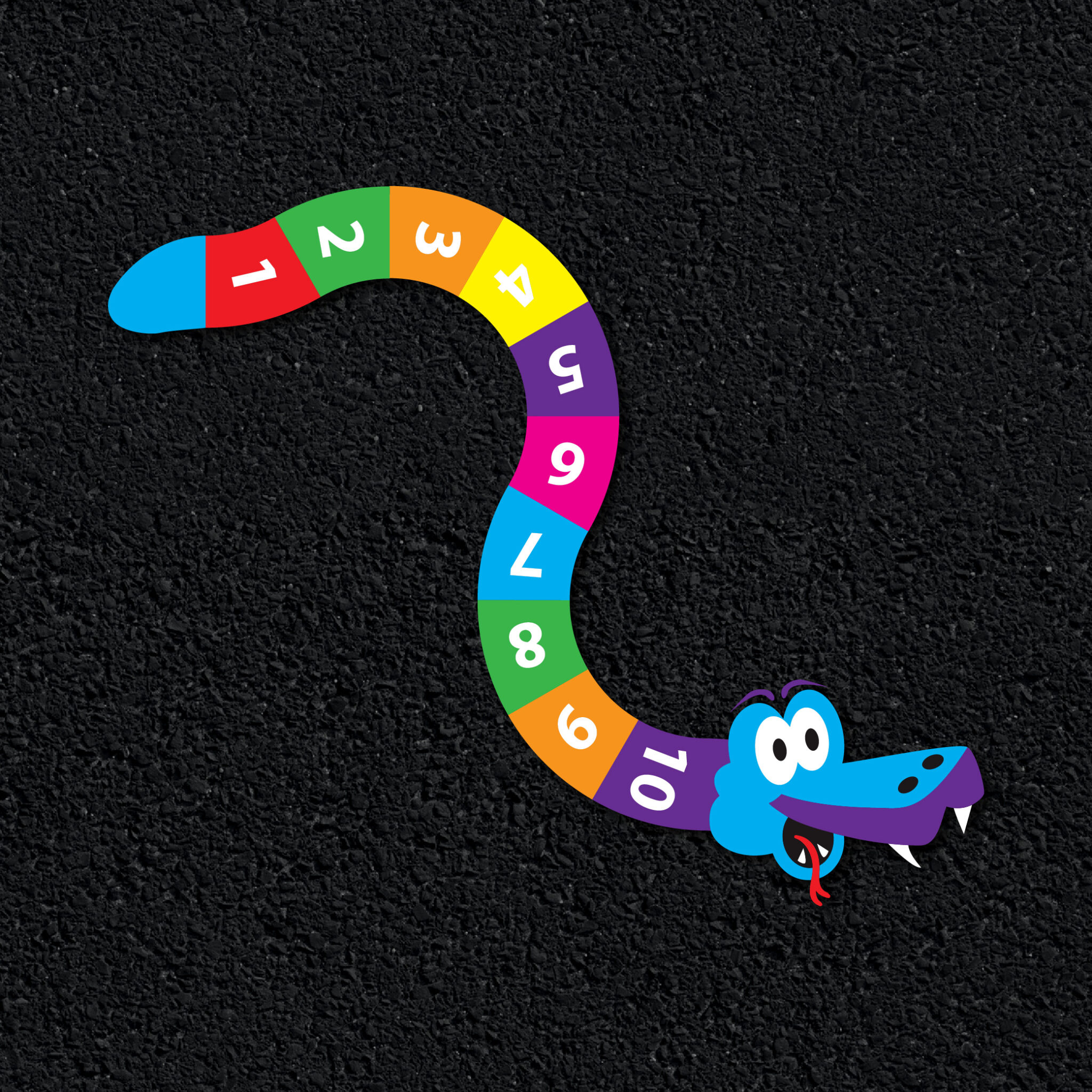 1-10 Snake thermoplastic playground marking