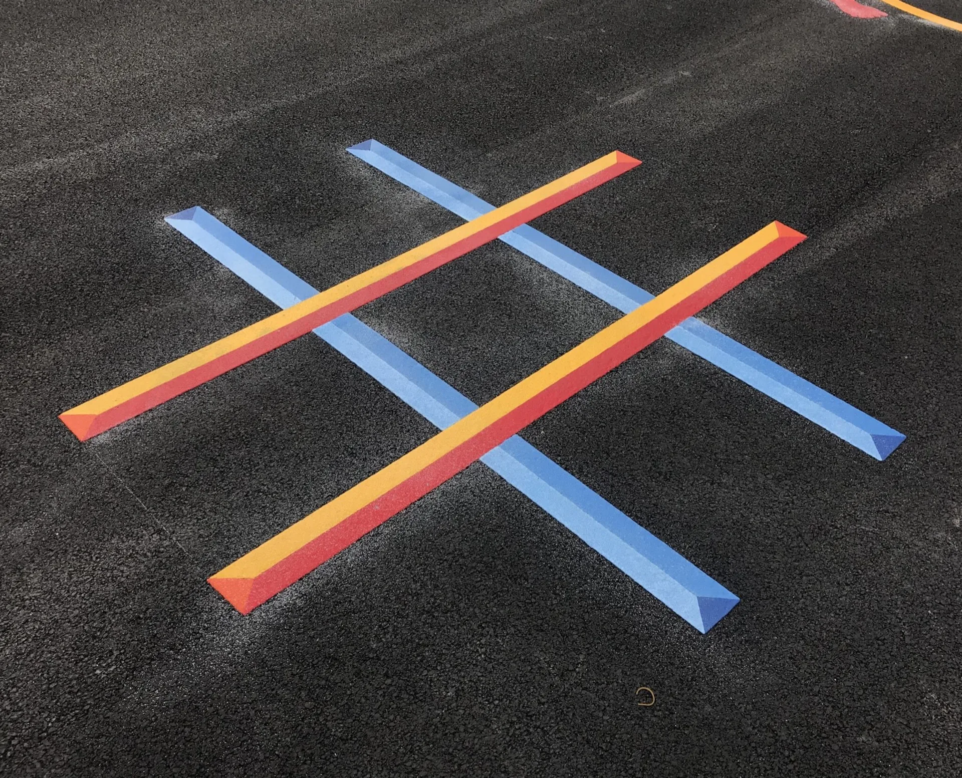 Traditional playground games markings on a school playground