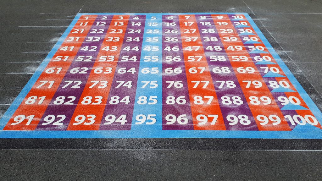 Number Games & Grids Playground Markings