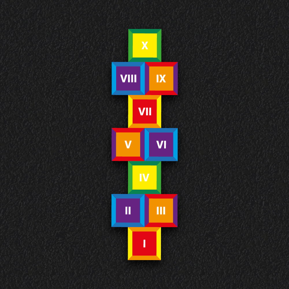 Roman Numeral Hopscotch