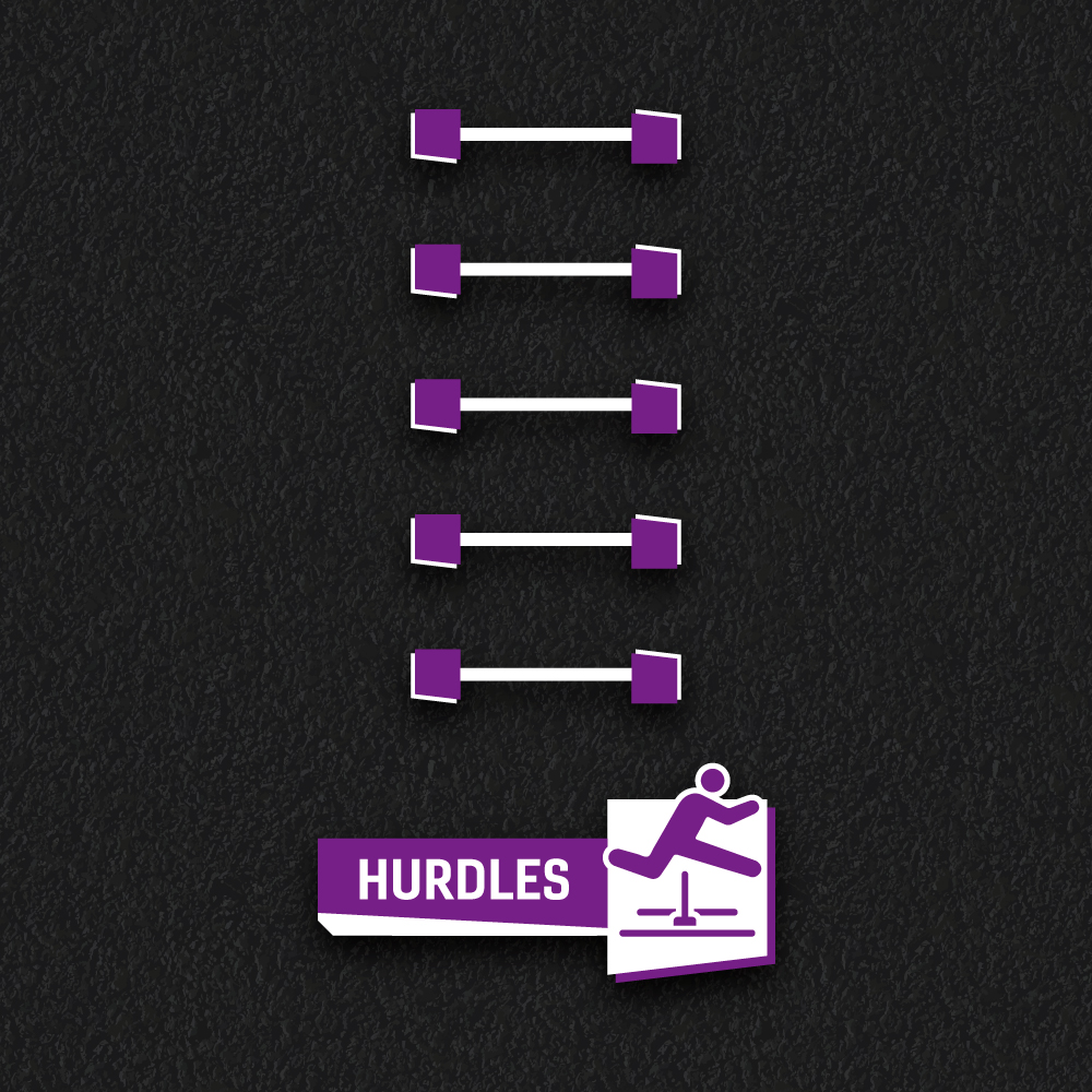 Hurdles With Symbol Common Wealth Playground Markings Sports